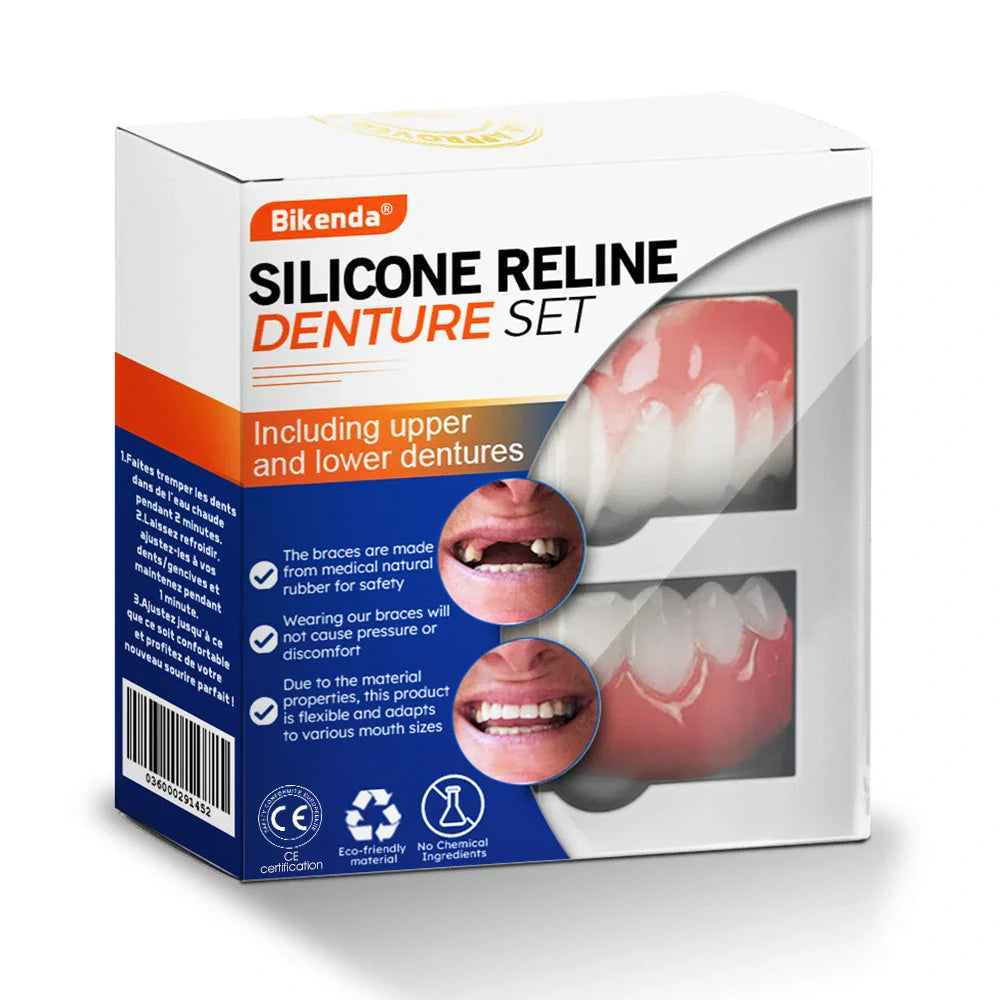 Siste 30 minutter: 75 % rabatt 🎉 - 𝐁𝐢𝐤𝐞𝐧𝐝𝐚® Silikon-Tannprotese-Reline-Sett🦷
