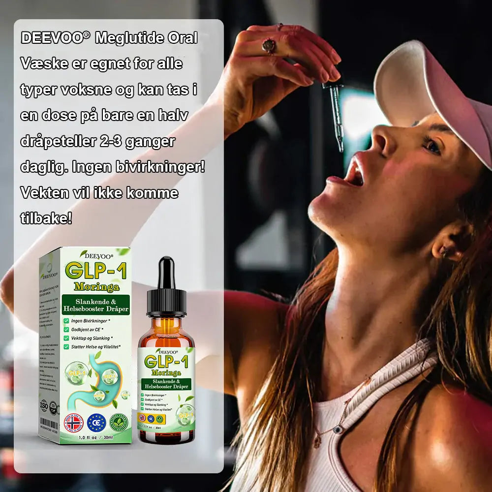 Deevoo®🔬 𝐆𝐋𝐏-𝟏 Moringa Slankende & Helseforsterkende Dråper( Matgodkjent fettforbrenner)🌿💪