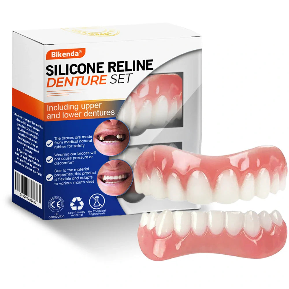 Siste 30 minutter: 75 % rabatt 🎉 - 𝐁𝐢𝐤𝐞𝐧𝐝𝐚® Silikon-Tannprotese-Reline-Sett🦷
