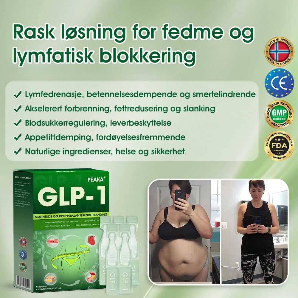 [Offisiell Butikk] 𝐏𝐄𝐀𝐊𝐀® 𝐆𝐋𝐏-𝟏 𝐕𝐞𝐤𝐭𝐭𝐚𝐩 𝐎𝐫𝐚𝐥 𝐋ø𝐬𝐧𝐢𝐧𝐠 – 👨‍⚕️ Fedme, Hjerte- og karsykdommer, Diabetes, Søvnapné, Leddproblemer og Mer💪