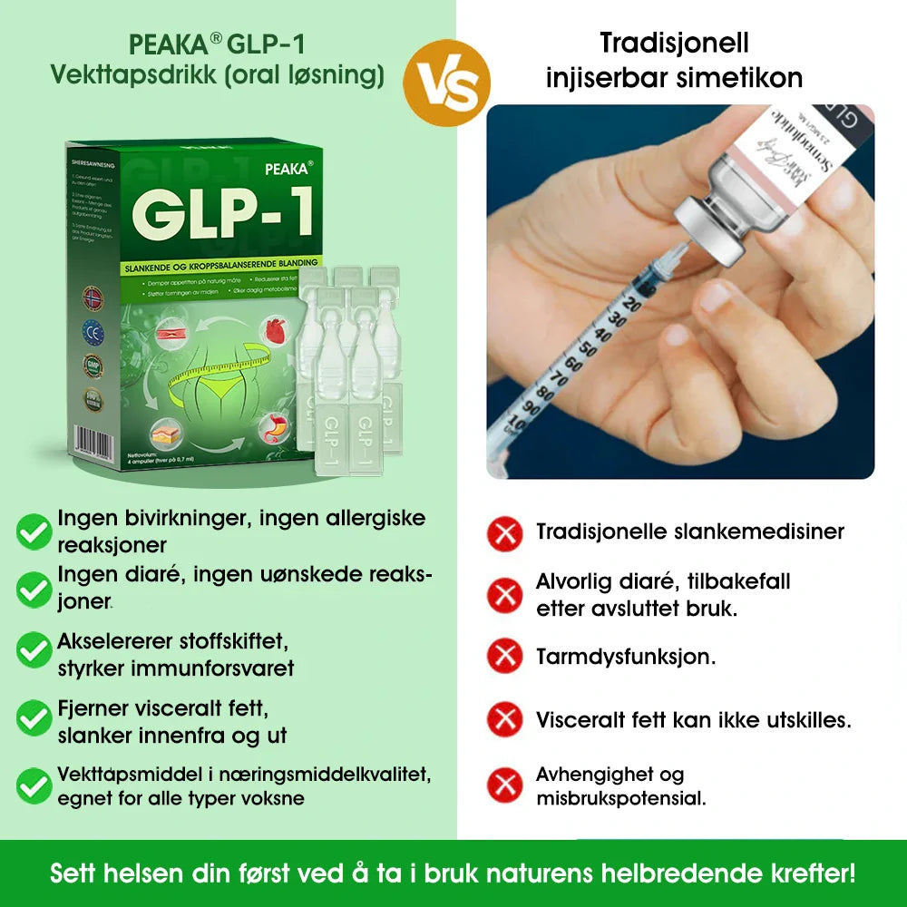 Offisiell Butikk - 🇳🇴 𝐏𝐄𝐀𝐊𝐀® 𝐆𝐋𝐏-𝟏 𝐕𝐞𝐤𝐭𝐭𝐚𝐩 𝐎𝐫𝐚𝐥 𝐋ø𝐬𝐧𝐢𝐧𝐠 – 👨‍⚕️ 𝐅𝐞𝐝𝐦𝐞, 𝐇𝐣𝐞𝐫𝐭𝐞- 𝐨𝐠 𝐤𝐚𝐫𝐬𝐲𝐤𝐝𝐨𝐦𝐦𝐞𝐫, 𝐃𝐢𝐚𝐛𝐞𝐭𝐞𝐬, 𝐒ø𝐯𝐧𝐚𝐩𝐧𝐞́, 𝐋𝐞𝐝𝐝𝐩𝐫𝐨𝐛𝐥𝐞𝐦𝐞𝐫 𝐨𝐠 𝐌𝐞𝐫🌺🌺