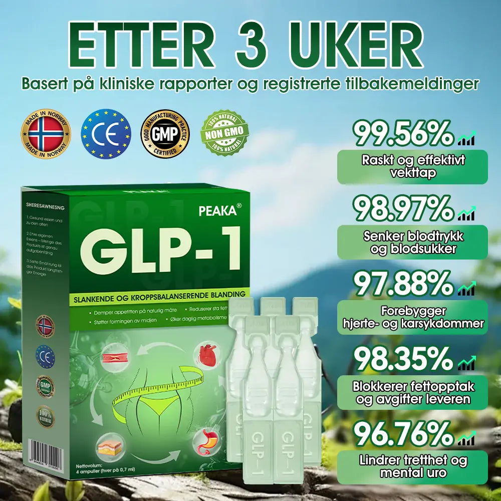 Offisiell Butikk - 🇳🇴 𝐏𝐄𝐀𝐊𝐀® 𝐆𝐋𝐏-𝟏 𝐕𝐞𝐤𝐭𝐭𝐚𝐩 𝐎𝐫𝐚𝐥 𝐋ø𝐬𝐧𝐢𝐧𝐠 – 👨‍⚕️ 𝐅𝐞𝐝𝐦𝐞, 𝐇𝐣𝐞𝐫𝐭𝐞- 𝐨𝐠 𝐤𝐚𝐫𝐬𝐲𝐤𝐝𝐨𝐦𝐦𝐞𝐫, 𝐃𝐢𝐚𝐛𝐞𝐭𝐞𝐬, 𝐒ø𝐯𝐧𝐚𝐩𝐧𝐞́, 𝐋𝐞𝐝𝐝𝐩𝐫𝐨𝐛𝐥𝐞𝐦𝐞𝐫 𝐨𝐠 𝐌𝐞𝐫🌺🌺