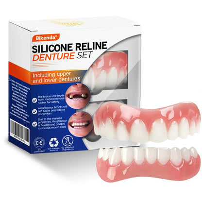 Siste 30 minutter: 75 % rabatt 🎉 - 𝐁𝐢𝐤𝐞𝐧𝐝𝐚® Silikon-Tannprotese-Reline-Sett🦷